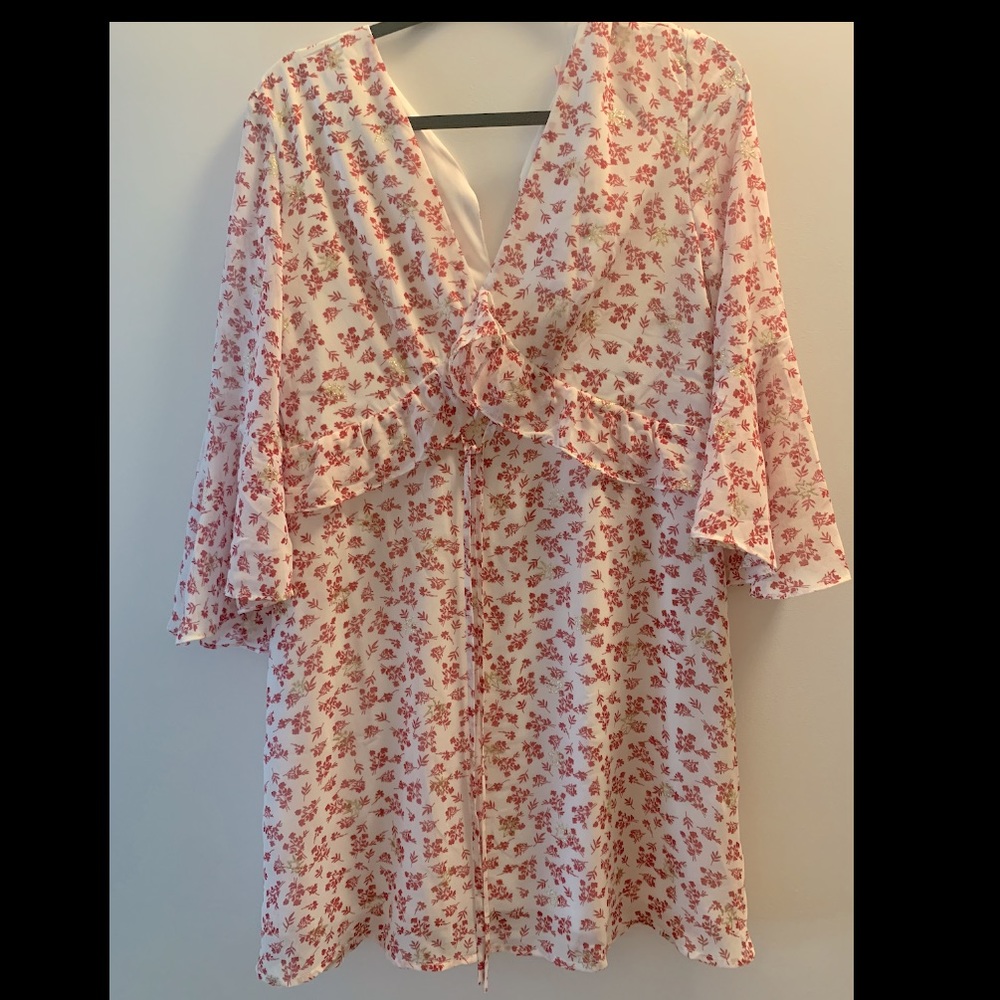 Bell Sleeve Floral Print Spring Dress